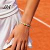 Stylish Cord Bracelet for Fans Sports Themed Braided Bracelet, Adjustable Hand Woven Rope Wristband with Trendy Enthusiast Accessory Ball Charms,