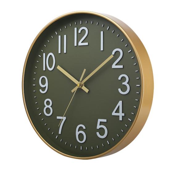 Wall Clock Large Numerals Design Easy-to-Read Battery Operated Modern Silent Non-Ticking Round Clock Wall Decoration
