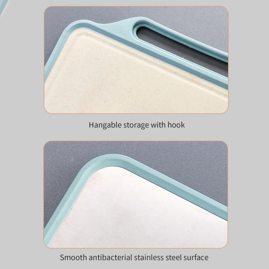 Разделочная доска из нержавеющей стали, двухсторонняя, большая, противоскользящая, разделочная доска для приготовления пищи