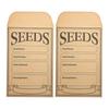 50Pcs Seeds Storage Envelope Kraft Paper Transparent Window Flowers Vegetables Spices Seeds Self-Adhesive Seal Bags Home Gardening Supplies