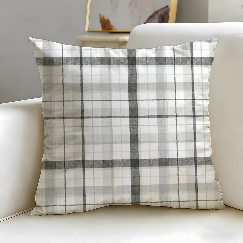 Solid Color Patchwork Floral Cushion Cover Soft  EasyWash Pillow Case  Versatile for Couch Bed Travel and Office