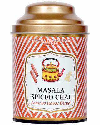 Чайный бутик Sancha, Масала Чай, Оригинальная смесь Масала с имбирем, кардамоном и корицей, Премиальная смесь чая Ассам, 100 г цельных листьев