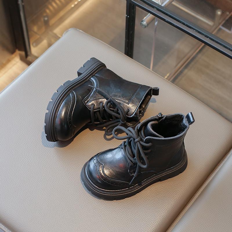 Детская обувь Ботинки для девочки Зимние Ботинки из хлопка для малышей Тренд Классические Детская мода Ботильоны Повседневные Толстая подошва Универсальные