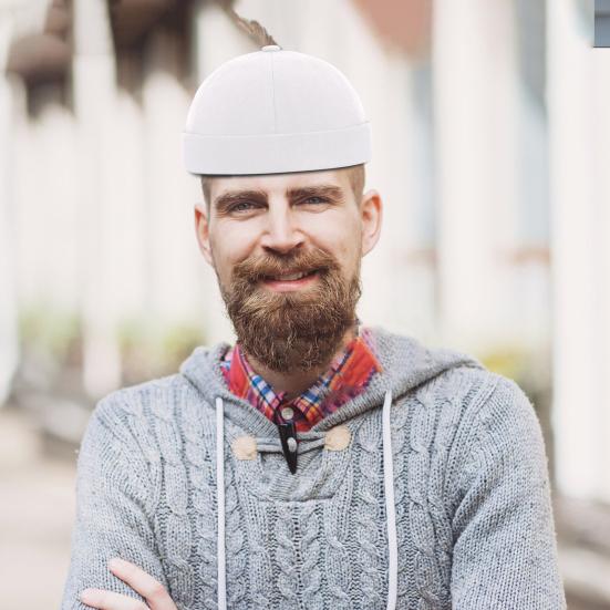 Landlord Hat No Brim Solid Color Hip Hop Hat Lightweight Breathable Soft