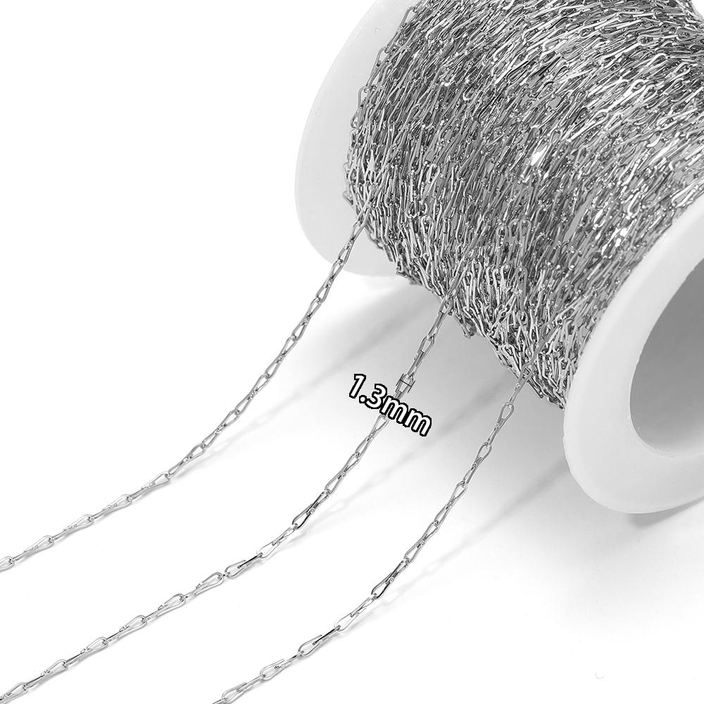 1 Meter Stainless Steel Tough U Shape Chains for DIY Handmade Bracelets Necklace Jewelry Findings Body Chain Earrings Making