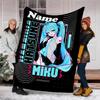 Personalized Custom Name Blanket - Hatsune Miku Print Design,Blanket for Sofa,Bed,Travel,Camping - Soft and Warm, Great Gift