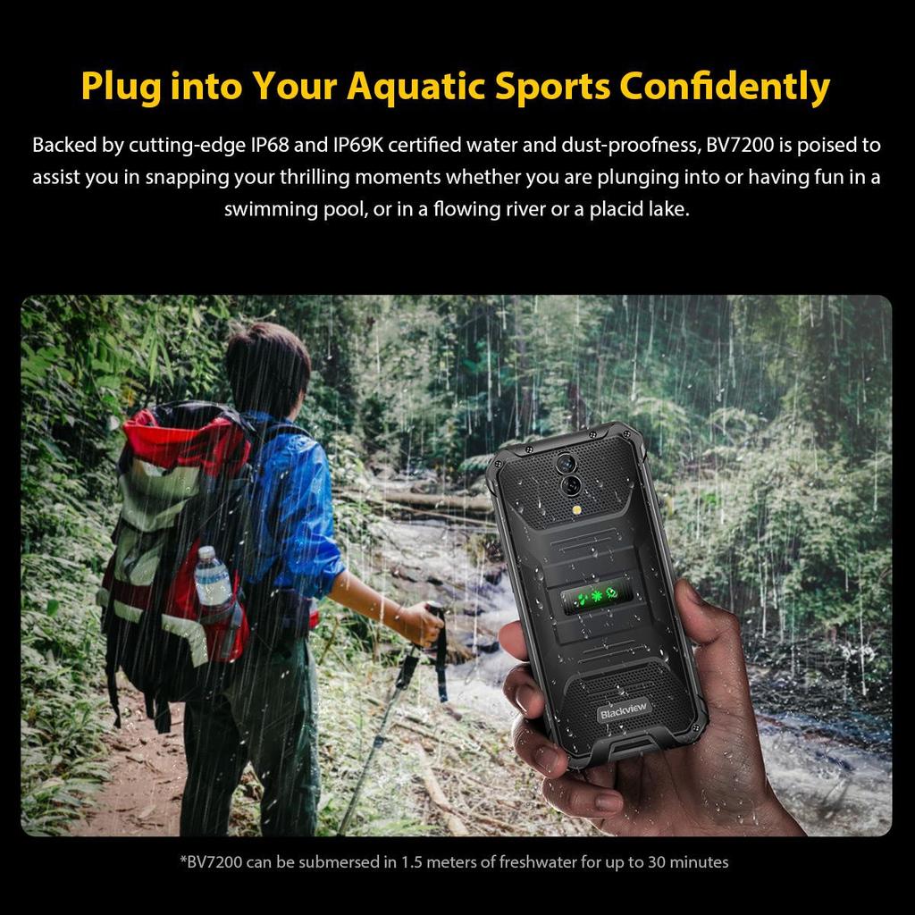 Blackview BV7200 10GB+128GB 6.1" Rugged Smartphone  5180mAh 18W 50MP