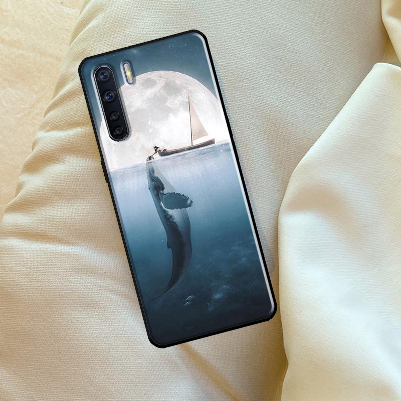 Чехол Рыба Кит Волна Море Для Oppo A17 A94 A74 A54 A60 A40 A80 A16 A76 A96 A98 A58 A78 A18 A38 A57 A15 A5 A6 Pro