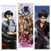 Anime Attack On Titan Levi Scroll Poster Eren Ackerman HD Art Sticky Wall Waterproof Home Living Room Bedroom Bar Aesthetic Decoration