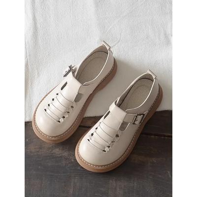 Оригинальные британские туфли Mori из натуральной кожи, женские, на толстой подошве, студенческие, Мэри Джейн, с круглым носком, с мелким вырезом, дикие, плоские, одинарные туфли