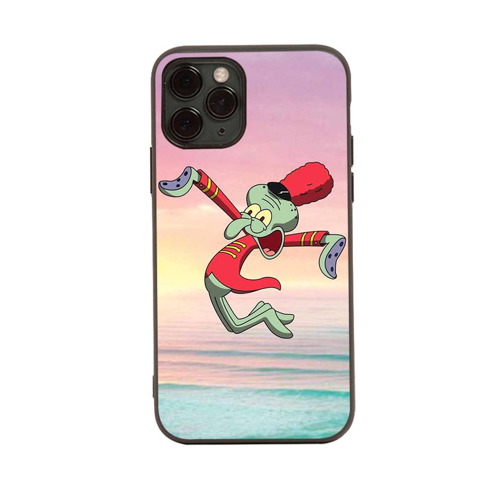 PB9 SpongeBob Friend Black Sofe Case for Samsung Note 20 Lite S24 Ultra S23 A03 A05 A06 A11 A71 A15 A16 A13 A24 A25 A33 A52 A53 A50 M55 M35 Plus