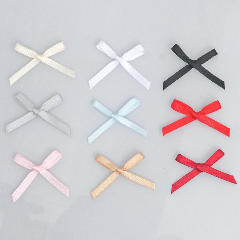 100 шт. 20-30 мм маленький размер атласная лента бант цветок DIY ремесло украшения ремесла аксессуары украшения принадлежности