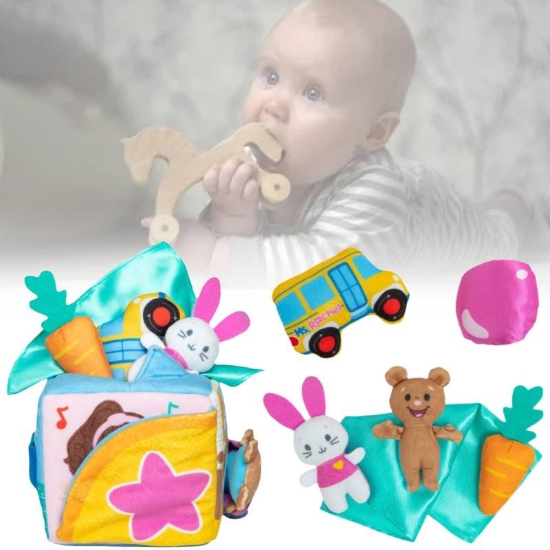 Charming Ms. Rachel Surprise Learning Box Plush Rabbit Toy With Cozy Materials