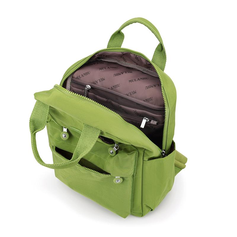 Однотонный женский рюкзак большой вместимости из нейлона