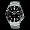 Seiko SRPL85K1 5 Sports Автоматические часы GMT из нержавеющей стали для корпуса 42 мм, Мужские, Размер, Черный/Серебристый