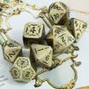 Cusdie Металлический набор кубиков D&D Орел Dungeons and Dragon 7 шт. D4-D20 Многогранные кубики для ролевой игры Pathfinder, Настольные игры