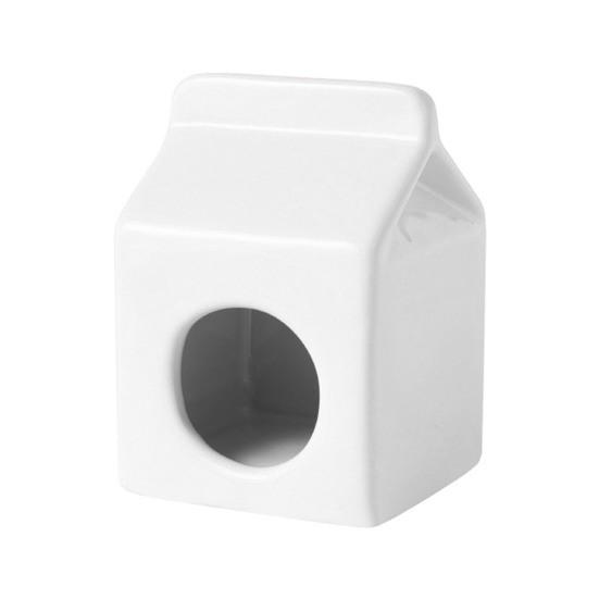 Summer Ceramic Hamster Hideout, Milk Carton Shaped Small Animals House, Gerbil Mice Guinea Pig Dwarf Hamster Habitat Cave Bed