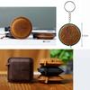 Vintage Crazy Horse Genuine Cowhide Tape Measure Handmade Mini Sewing Ruler Retro Leather Keychain Pendant Measuring Tapes