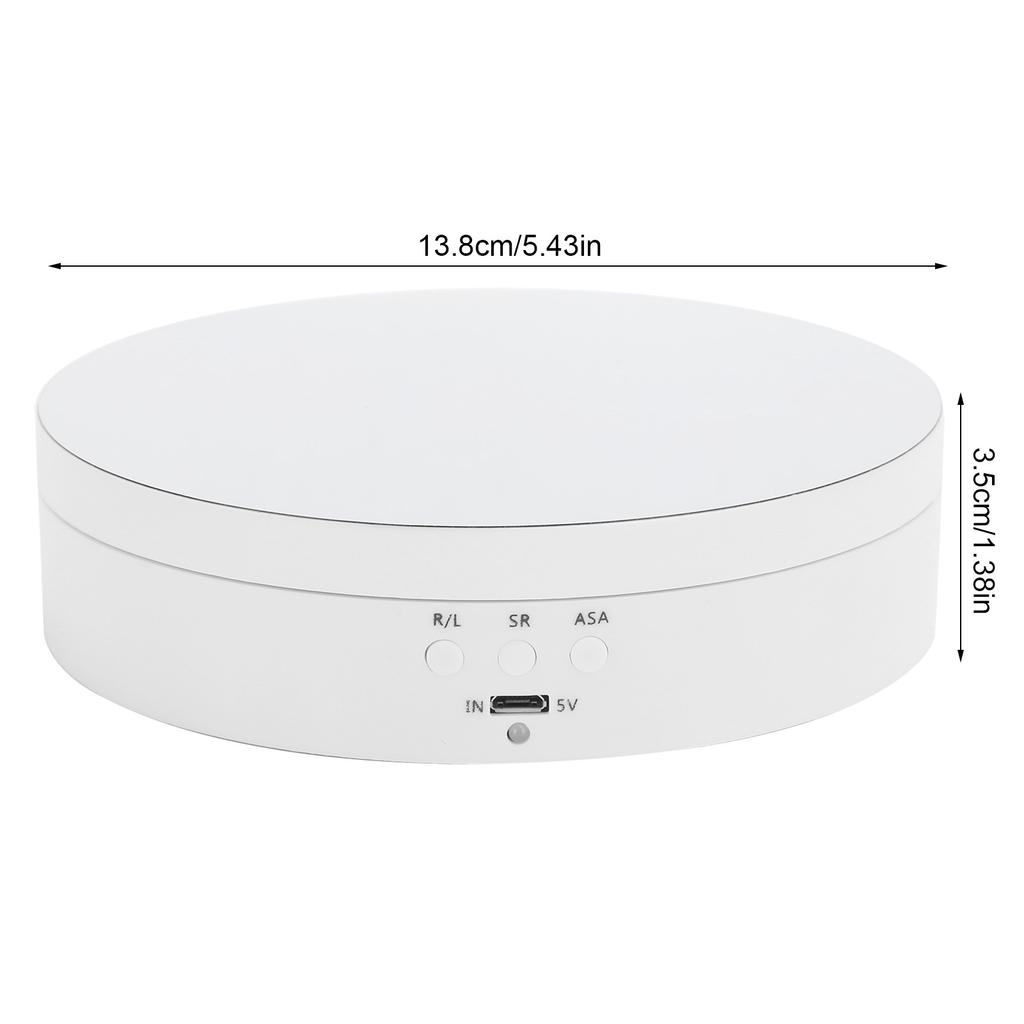 3 Speeds Electric Rotating Display Stand 360 Degree Turntable Jewelry Holder USB Charging