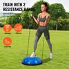 26" Half Exercise Ball Trainer Yoga Balance Stability Ball Resistance Band