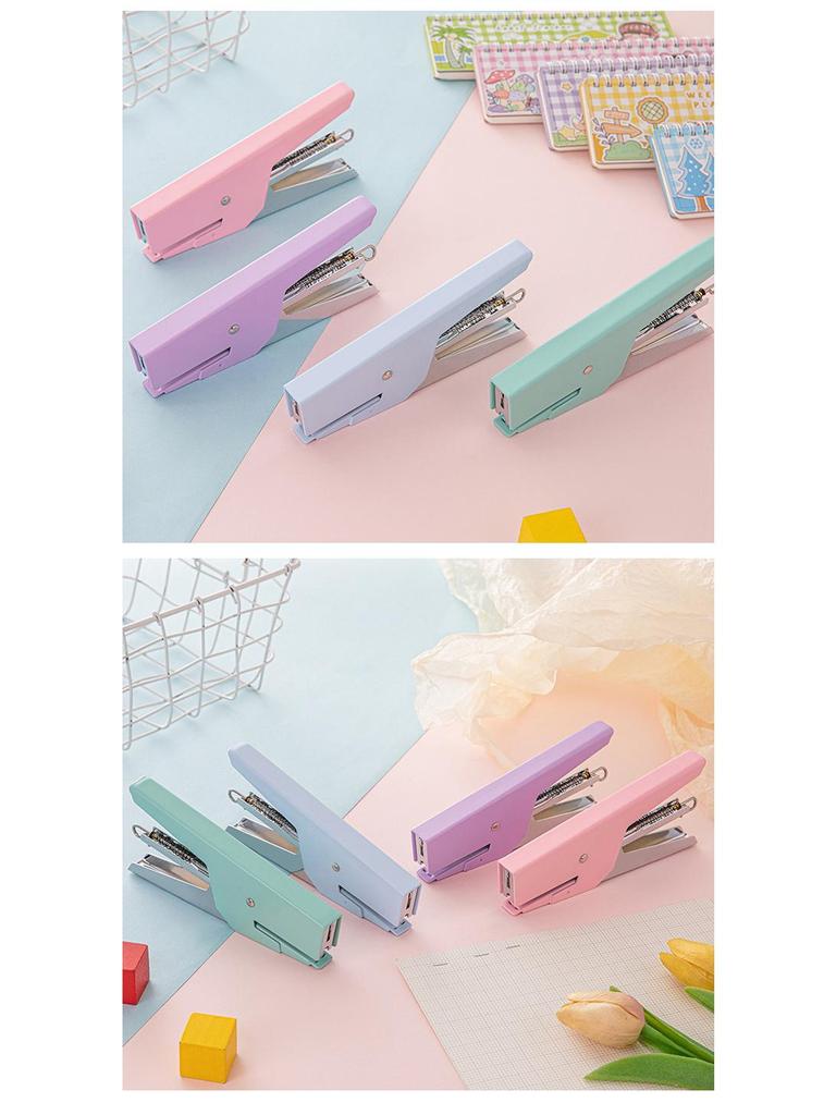 Цвет макарон №. 10 Ручной степлер, экономящий усилия - Прочный и компактный