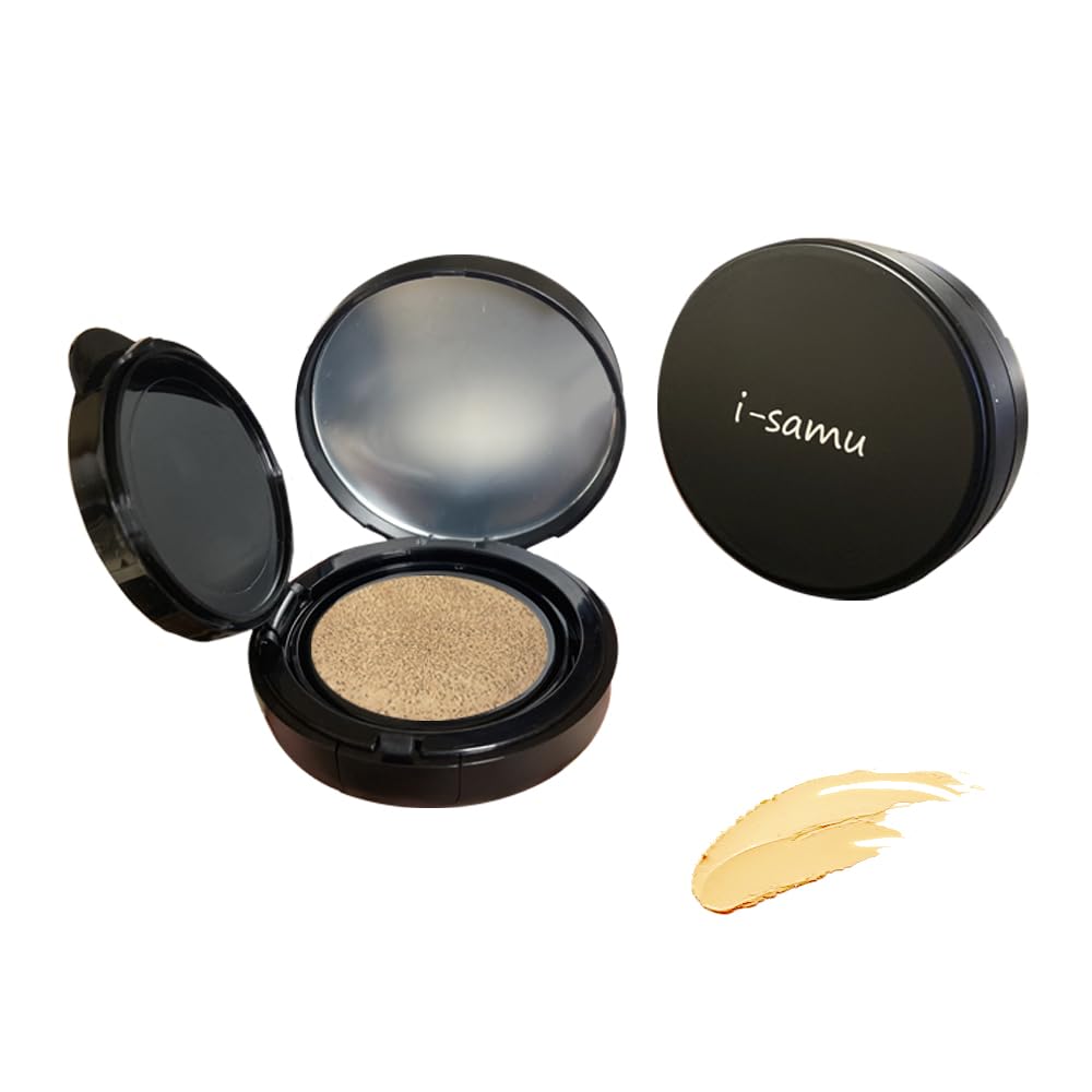 STAY FREE Cushion Foundation Natural Made In Japan I-samu 15g, Ochre/Light Ochre, SPF50+/PA++++, (Light Ochre)