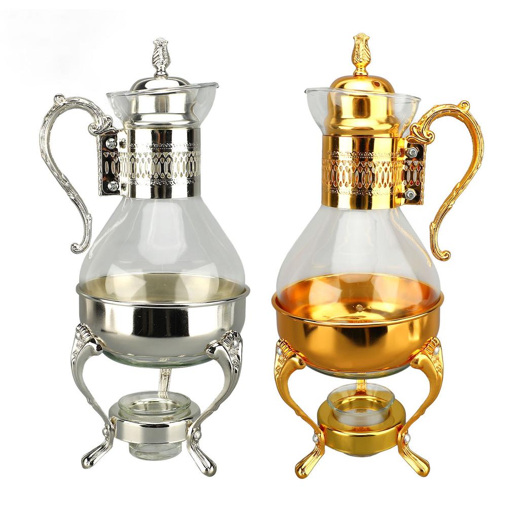 Набор стеклянных кофейников, подогреваемый кувшин для воды с крышкой и чашкой, чайник для горячего и холодного чая в винтажном стиле для H