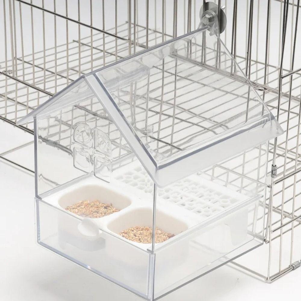 Large Capacity Bird Parrot Feeding Box 3 in 1 Hanging Bird Bath Bird Feeder Bird Cage Accessories