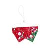 Soft Fabric Christmas Pet Bandana Cartoon Pattern Dog Triangle Scarf Xmas Puppy Bib  Dog Owners