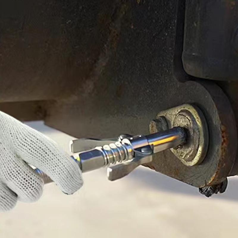 Соединительная муфта для инструмента для смазки 10000 PSI, прочная, быстрозажимная и отсоединяемая, двойная ручка, нержавеющая сталь, наконечник NPTI/8 для инструмента для смазки без утечек