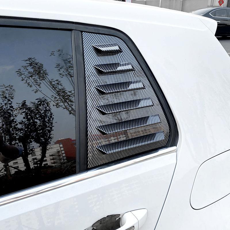 Для VW Аксессуары Golf 7 7.5 MK7 MK7.5 GTI R GTD 2013-2019 Задние боковые окна автомобиля Жалюзи Воздуховоды лобового стекла Декоративная крышка