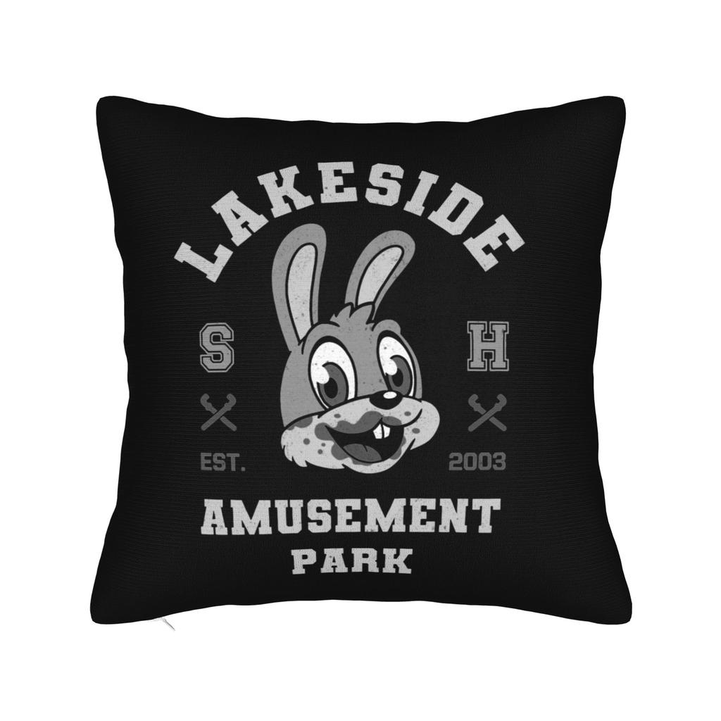 Lakeside Amusement Park Varsity Square Pillow Case Decorative Pillow Silent Hill Robbie the Rabbit Customized Cushion Covers