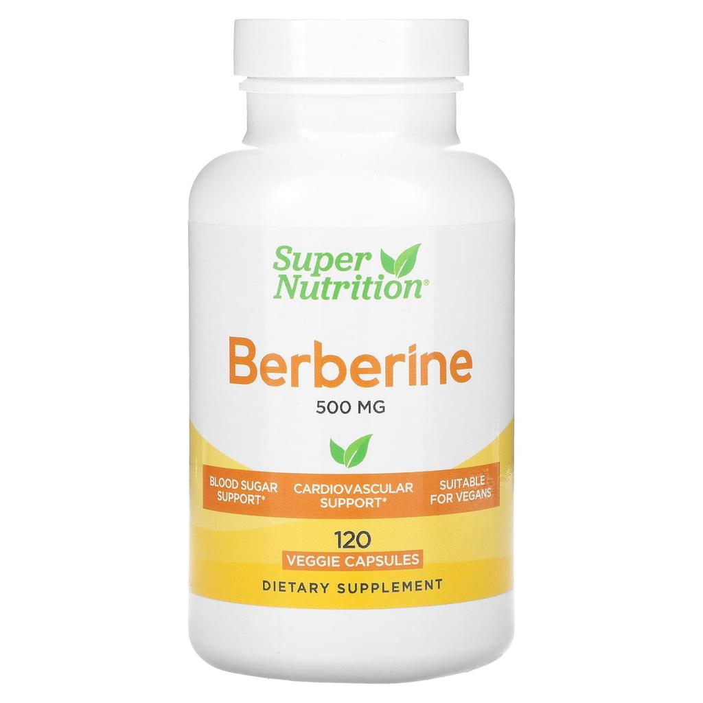 Super Nutrition Берберин HCl, 500 мг, 120 вегетарианских капсул