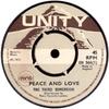 7-дюймовая пластинка THIRD DIMENSION Peace And Love UN566 Unity 1970 UK Регги Ска Даб Б/у