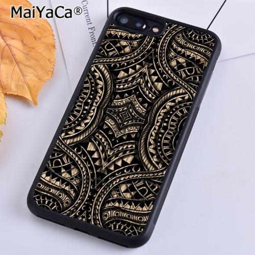 Полинезийский маорийский самоанский tribal узор тату Чехол для телефона Для iPhone 17 Air 16 15 14 11 12 13 Pro MAX Plus coque Чехол