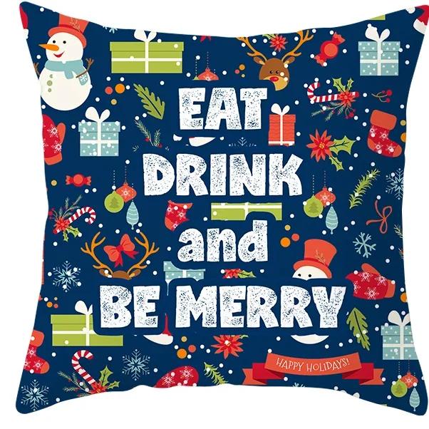 Рождественское украшение Наволочка для дивана Гостиной Наволочка для подушки % Полиэстер Многоразовая Наволочка Прямая доставка