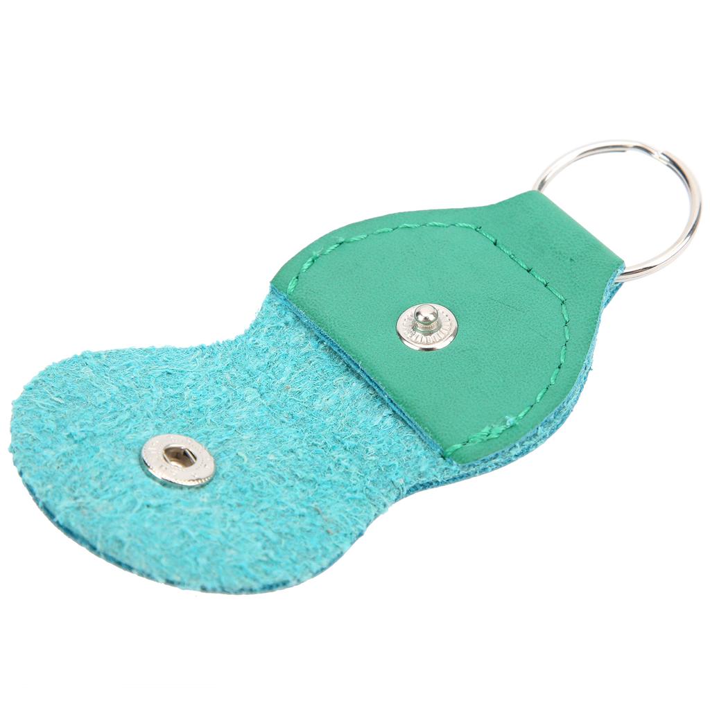 Stylish Guitar Picks Holder Soft PU Leather Plectrum Storage Case Keyring Guitar Accessory