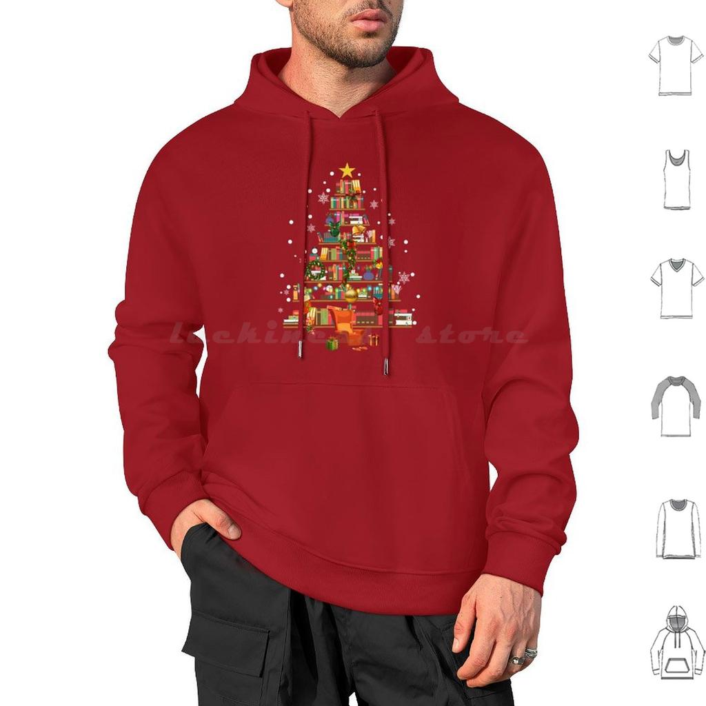 Christmas Library E Gift For Librarian And Book Lover Hoodie