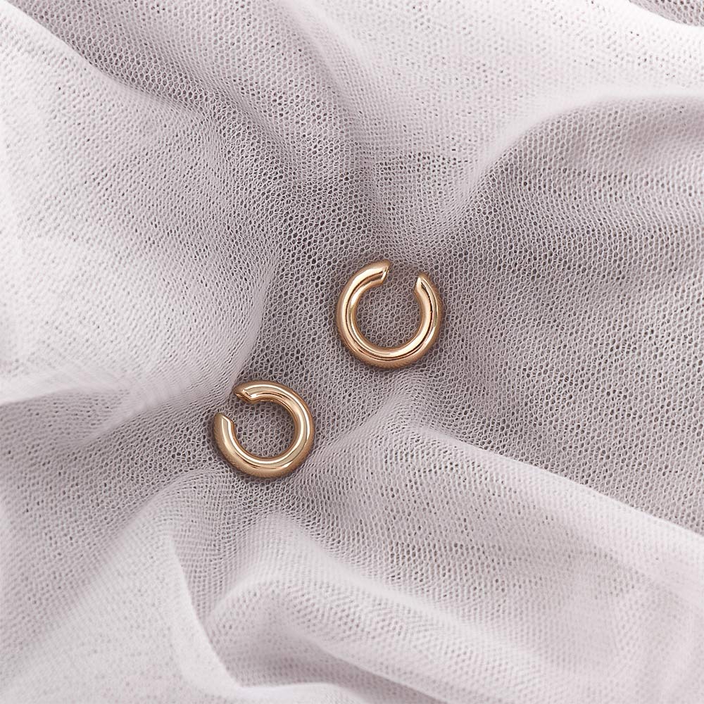 Непирсинг, цинк, сплав цинка, козелок, женские и мужские большие круглые ювелирные изделия, серьги-клипсы, модные аксессуары, манжеты для ушей