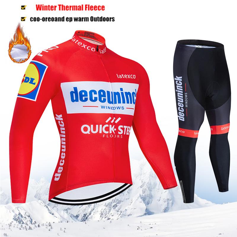 Winter Thermal Fleece Cycling Jersey Set Men MTB Bicycle Clothes Wear Ropa Ciclismo Racing Team Bike Clothing 2026 Winter Warm Cycling Clothing Set