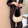 Women's Clutch Handbags Fashion Solid Color PU Underarm Shoulder Bag Female Bag