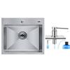 Кухонная мойка - Матовая - 50x45 см - Нержавеющая сталь - 1 чаша - Ручная