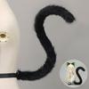 Оператор Арк Ушки и Хвост Черного Котика Комплект Ушки Черного Котика Звериные Ушки Ободок Комикс Выставка Маленький Черный Реквизит для Косплея