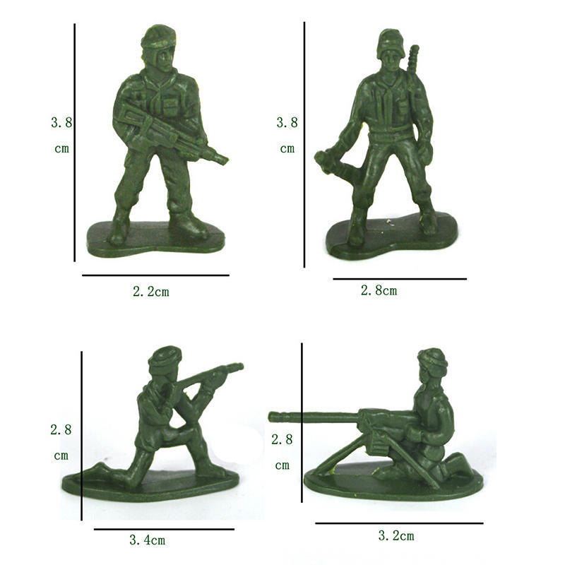 100 шт./компл. мини-солдат для детей, игрушки, классические военные игры, реквизит, случайный цвет