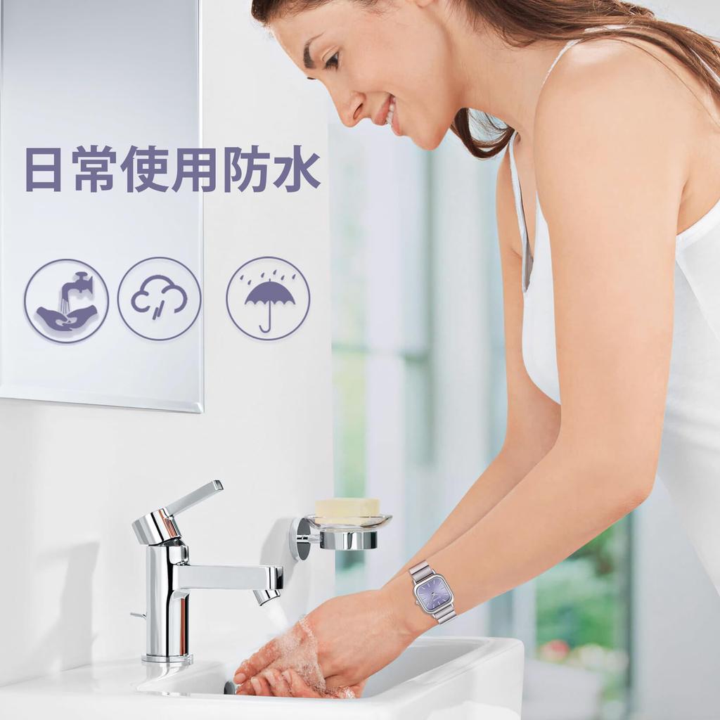 Аналоговые кварцевые часы из нержавеющей стали, водонепроницаемые, тонкие, для ежедневного ношения, женские часы, дисплей, ремешок, тонкие, стильные, часы, простые, женские,