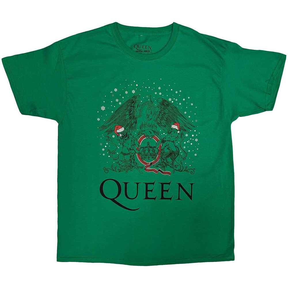 Queen Unisex Adult Holiday Crest Christmas T-Shirt