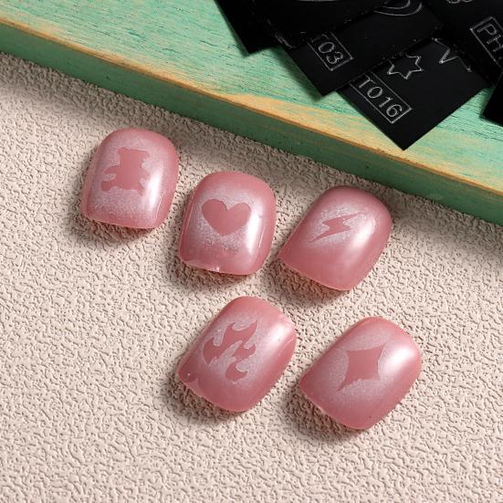 6Pcs Nail Art Stencil Stickers French Line DIY Manicure Tools Stencil Stickers for Creative Wavy Oblique Spray Designs