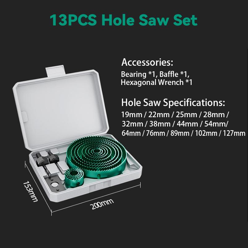 Hole Saw Set Saw Cup Wood Crown Drill Bit for Gypsum Board Wood Pvc Plastic Density Board Metal Woodworking Tools Industrial