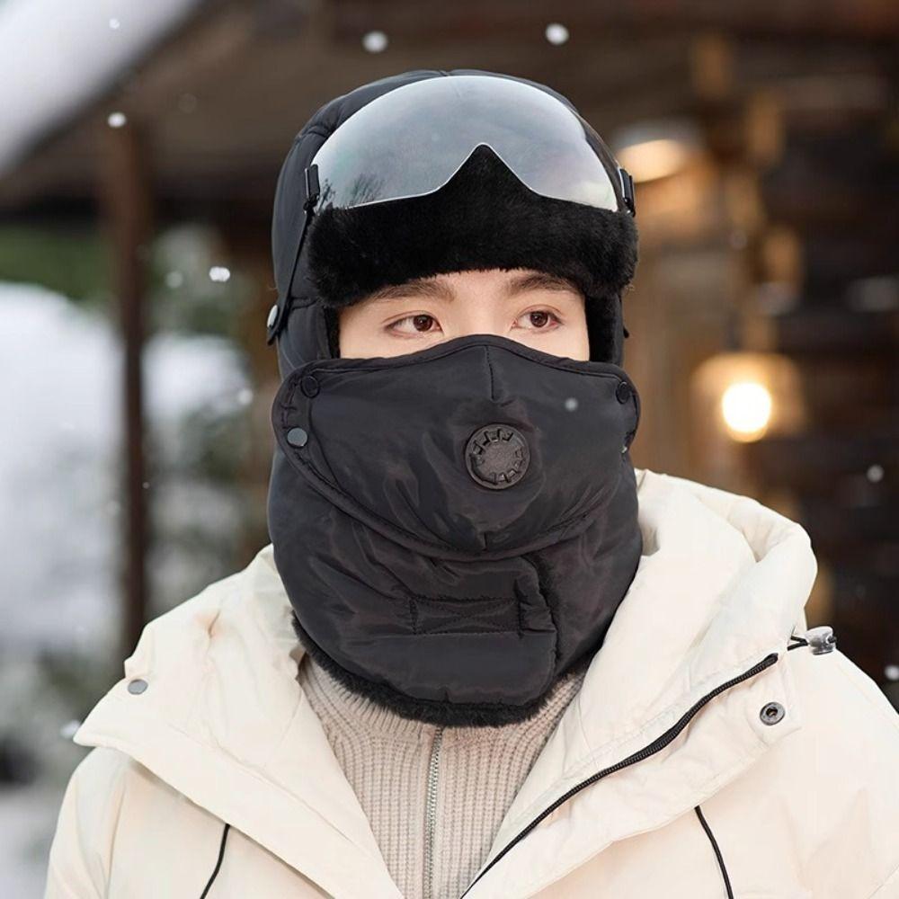 Thickened Warm Winter Bomber Hats Ear Protection Warm Snow Cap Winter Ski Caps for Men Women