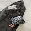 Leopard Print Retro Fashion Elegant Versatile Casual Portable Single Shoulder Oblique Span Women'S Small Square Bag